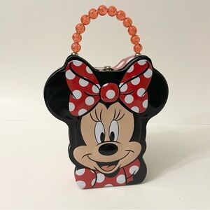 Minnie Mouse Polka Dot Tin and Kids Tshirt Size Medium 7-8